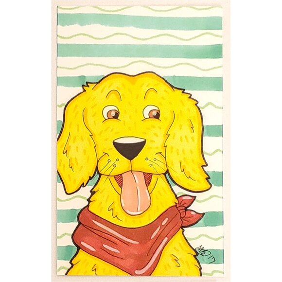 Golden Retriever | Original Dogcember Marker Illustration - Picture 1 of 1